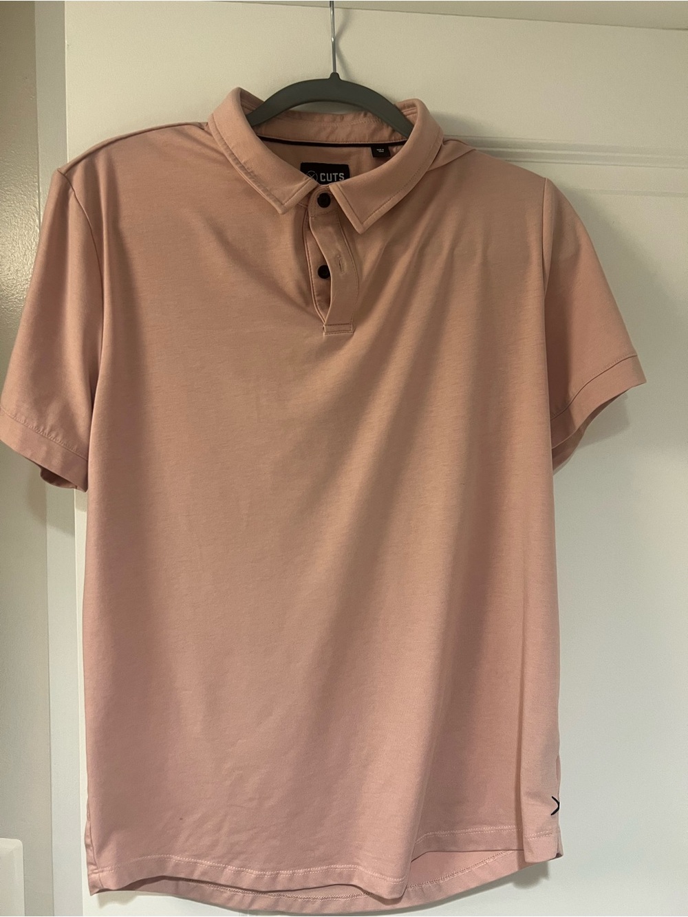 Cuts Clothing: Men's Dusty Pink Polo - Size Large